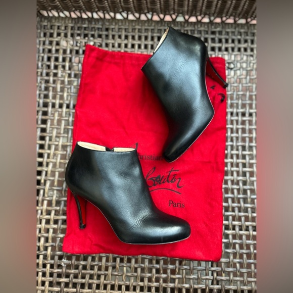 Christian Louboutin Belle Leather Red-Sole Ankle Boots Black Leather - Picture 4 of 14